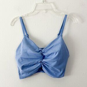 Aerie Offline // light blue ruched Crop Camisole S
